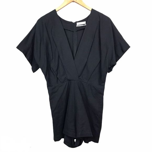 Urban Outfitters | Black Linen Romper Boho - Picture 2 of 6